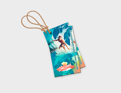 Tag Couchê 300g Laminação Holográfica 4,25x5,08cm - 4x1 - 2000 unid