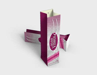 Sacola Estreita Alta Sulfite 150g Sem Verniz 9x9x39,5cm - 4x0 - 500 unid