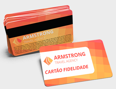 Cartão Fidelidade com Arte Única em PVC 0,76mm Fosco Frente e Verso 8,5x5,4cm - 4x4 - 500 unid