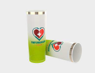 Copo Long Drink Dêgrade com Borda Metalizada 350ml - 1 Cor de Impressão - 1x0 - 100 unid