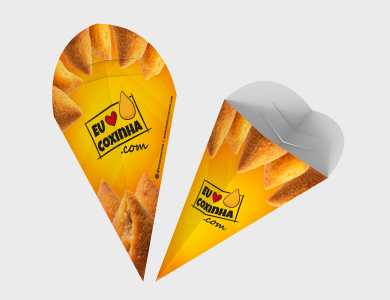 Embalagem Cone Supremo 300g sem Película Antigordura 21x19cm - 4x0 - 500 unid