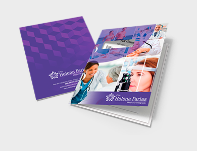 Pasta com Orelha e Janela Couchê 300g Laminação Fosca e Hot Stamping 31x45cm - 4x0 - 1000 unid