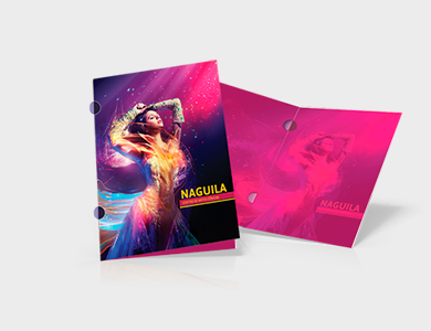 Pasta com Orelha Couchê 300g Laminação Fosca e Verniz Localizado 31x45cm - 4x0 - 250 unid