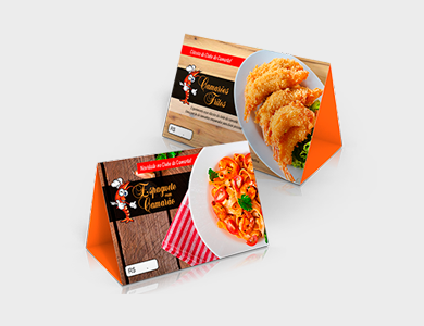 Prisma de Mesa Horizontal Couchê 300g Laminação Fosca 15x10cm - 4x0 - 5000 unid