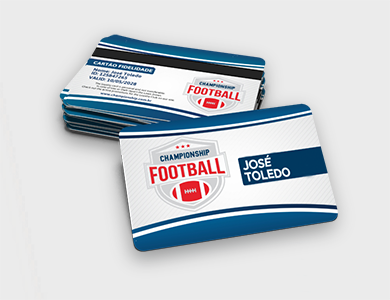 Cartões/Convites com Dados Variáveis em PVC 0,76mm Cristal 8,5x5,4cm - 4x4 - 1 unid